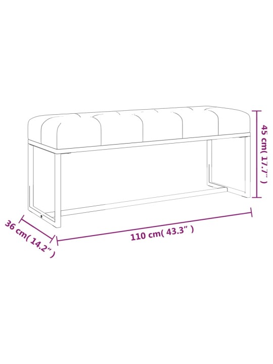 Lavice tmavě zelená 110 x 36 x 45 cm samet