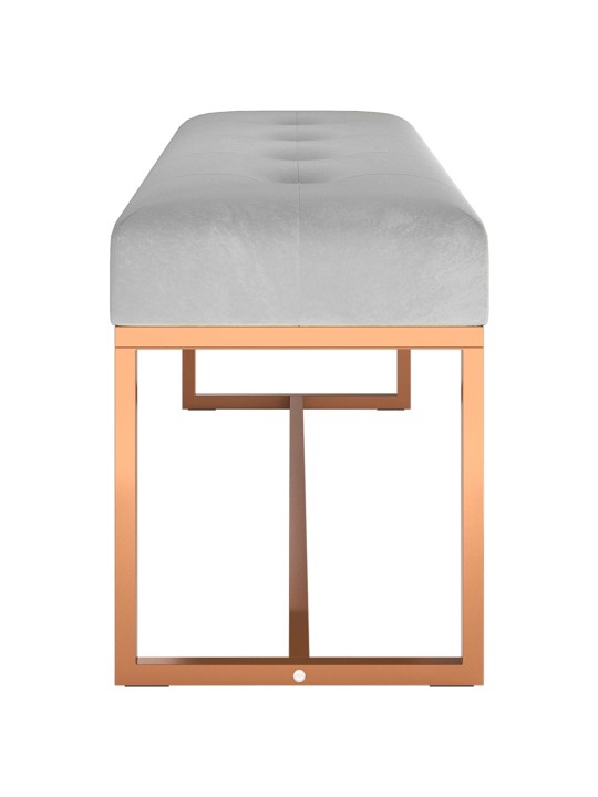 Lavice šedá 110 x 36 x 45 cm samet
