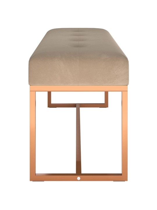 Lavice béžová 110 x 36 x 45 cm samet