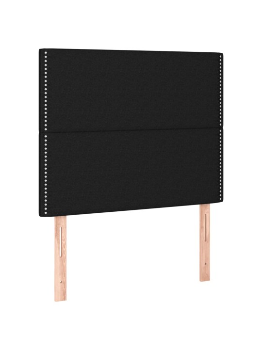 Box spring postel s matrací černá 90x200 cm textil