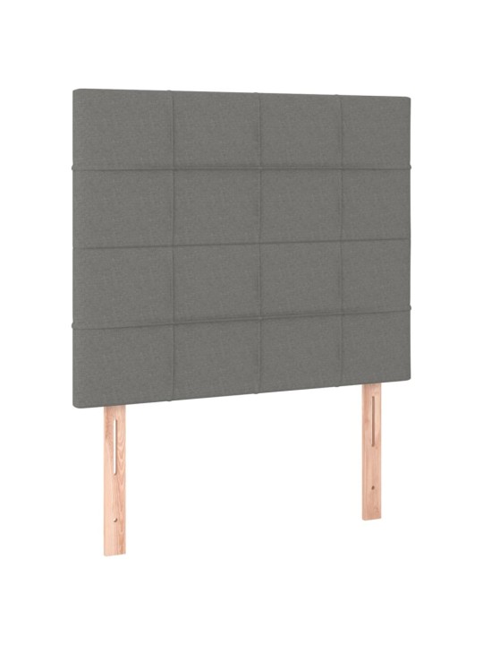 Box spring postel s matrací tmavě šedá 90x200 cm textil