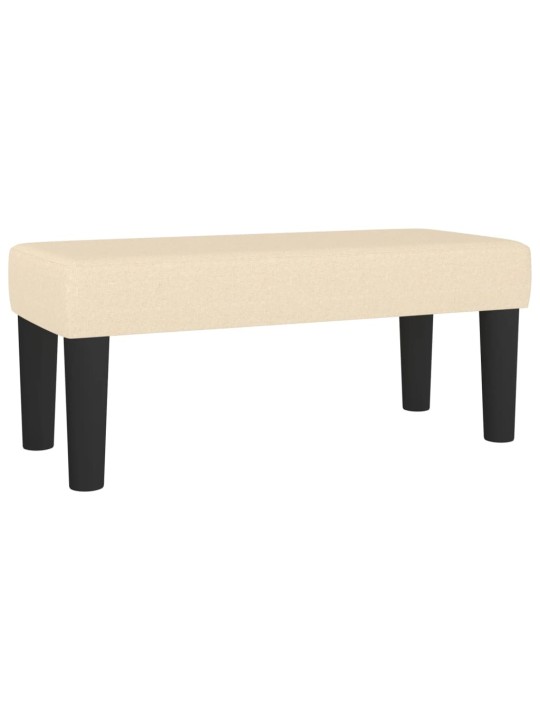 Box spring postel s matrací krémová 100 x 200 cm textil