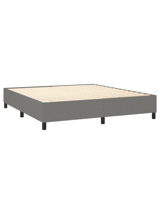 Box spring postel s matrací tmavě šedá 180x200 cm textil