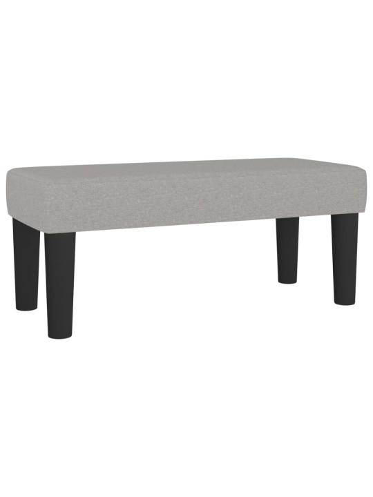 Box spring postel s matrací světle šedý 100 x 200 cm textil