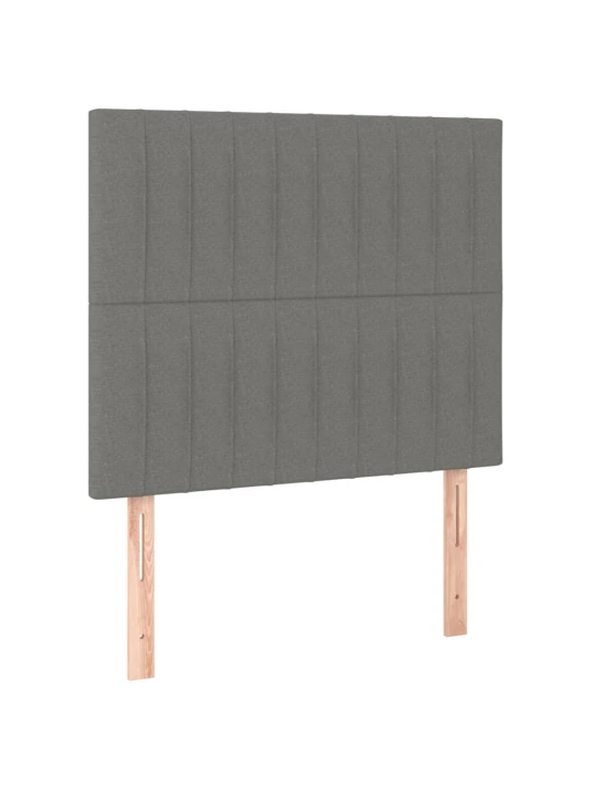 Box spring postel s matrací tmavě šedá 100 x 200 cm textil