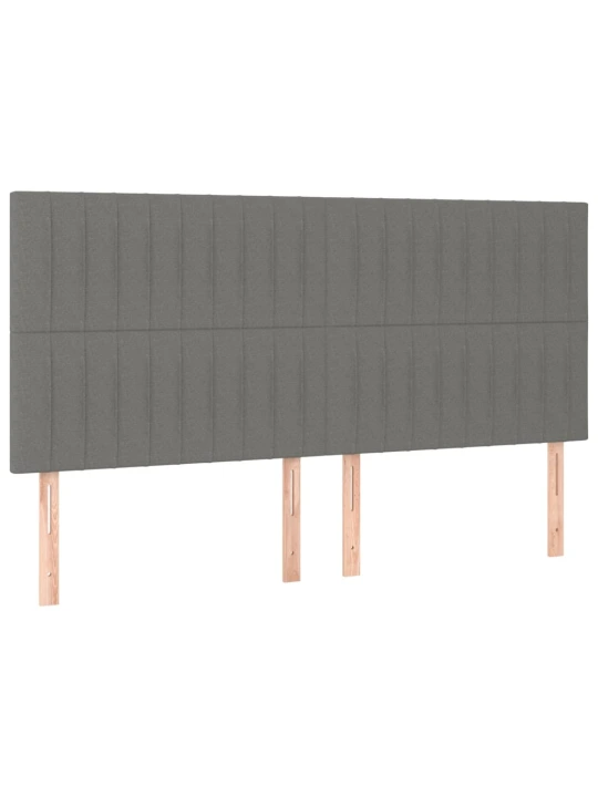Box spring postel s matrací tmavě šedá 180x200 cm textil