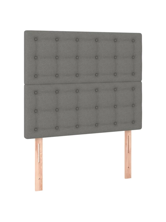 Box spring postel s matrací tmavě šedá 80 x 200 cm textil