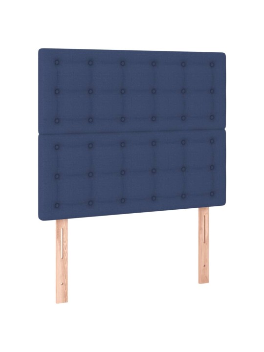 Box spring postel s matrací modrá 120x200 cm textil