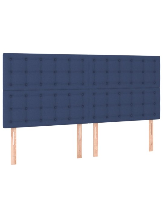 Box spring postel s matrací modrá 160x200 cm textil