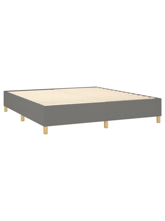 Box spring postel s matrací tmavě šedá 180x200 cm textil