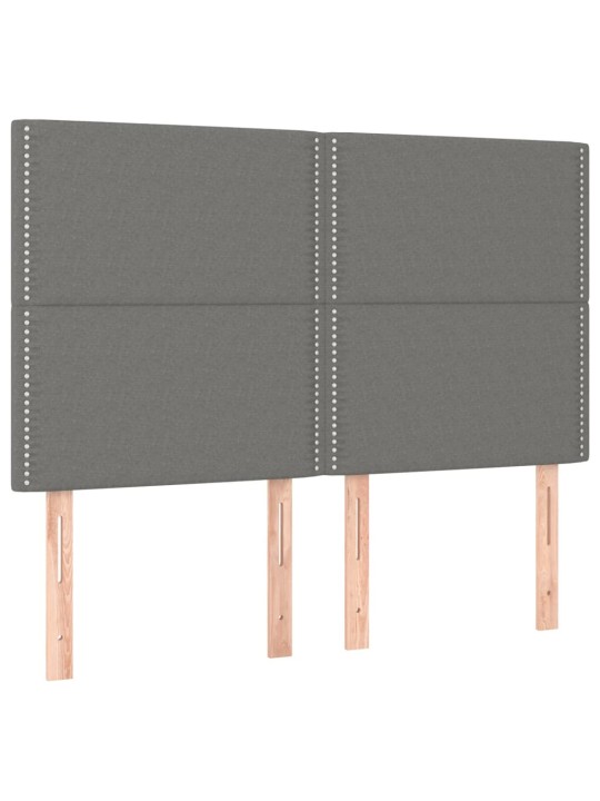 Box spring postel s matrací tmavě šedý 140 x 190 cm textil