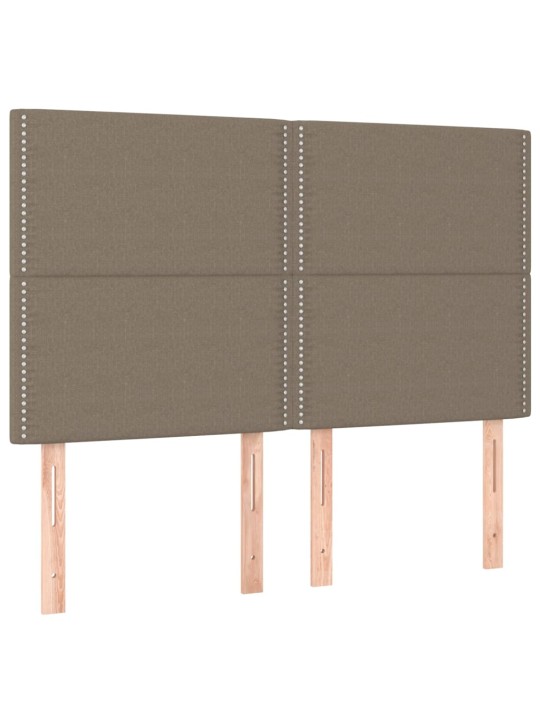 Box spring postel s matrací taupe 140x190 cm textil
