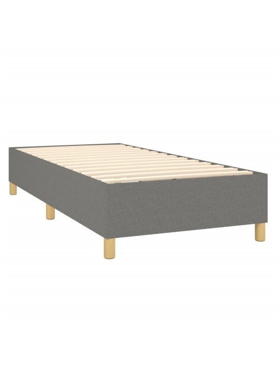 Box spring postel s matrací tmavě šedá 90x200 cm textil