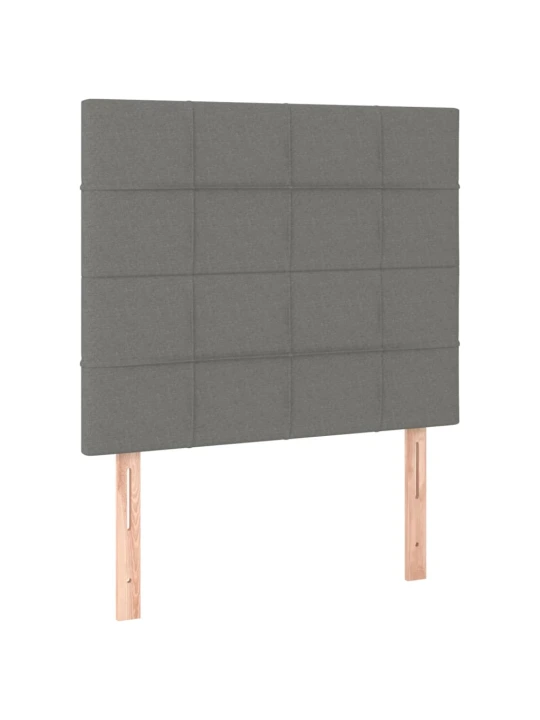 Box spring postel s matrací tmavě šedá 90x200 cm textil