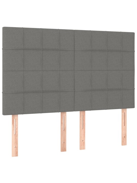 Box spring postel s matrací tmavě šedý 140 x 190 cm textil
