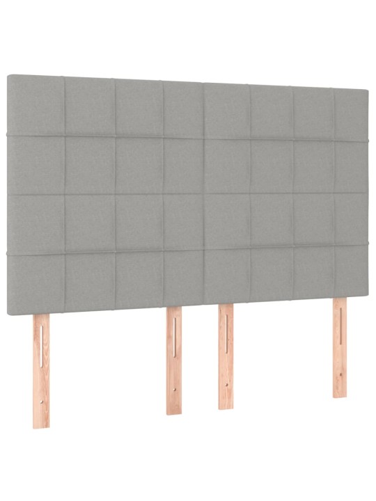 Box spring postel s matrací světle šedá 140 x 200 cm textil