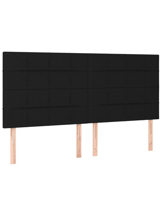 Box spring postel s matrací černá 180x200 cm textil