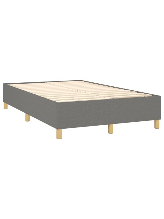 Box spring postel s matrací tmavě šedá 120x200 cm textil