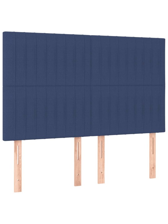 Box spring postel s matrací modrá 140x190 cm textil