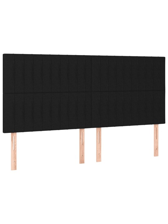 Box spring postel s matrací černá 200x200 cm textil