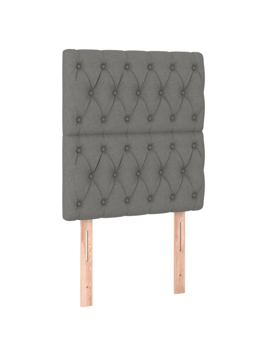 Box spring postel s matrací tmavě šedá 80 x 200 cm textil