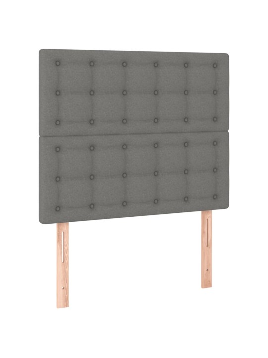 Box spring postel s matrací tmavě šedá 90x200 cm textil