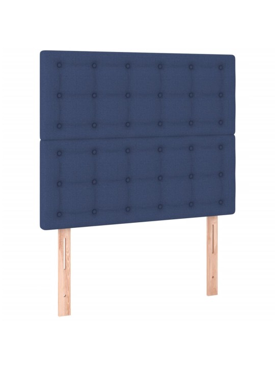 Box spring postel s matrací modrá 90x200 cm textil