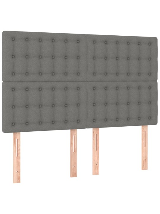 Box spring postel s matrací tmavě šedý 140 x 190 cm textil