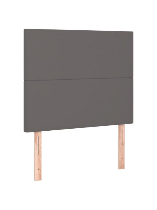 Box spring postel s matrací šedá 100x200 cm umělá kůže