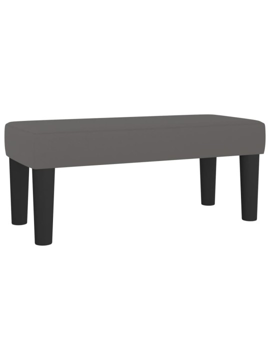 Box spring postel s matrací šedá 100x200 cm umělá kůže