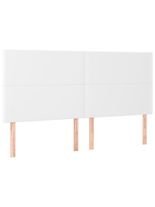 Box spring postel s matrací bílá 200x200 cm umělá kůže