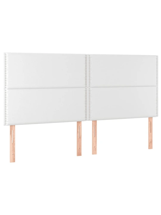 Box spring postel s matrací bílá 180x200 cm umělá kůže
