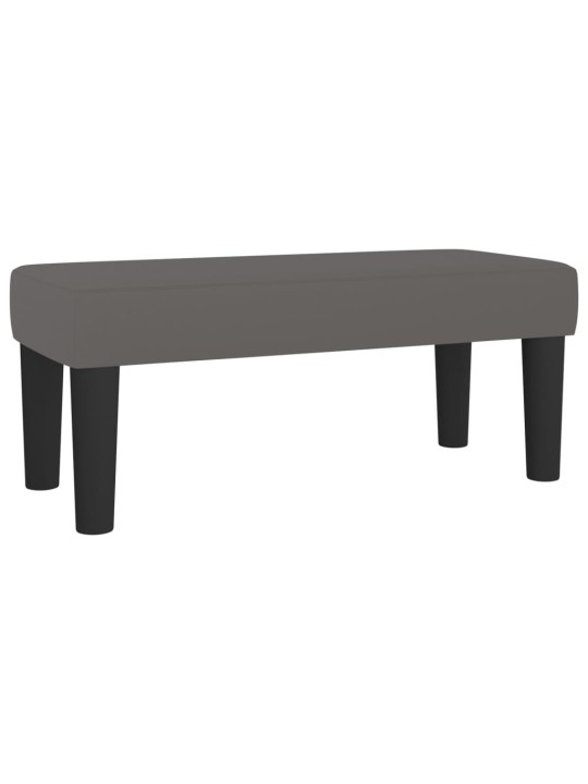 Box spring postel s matrací šedá 90x200 cm umělá kůže