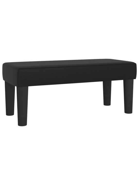 Box spring postel s matrací černá 100x200 cm umělá kůže