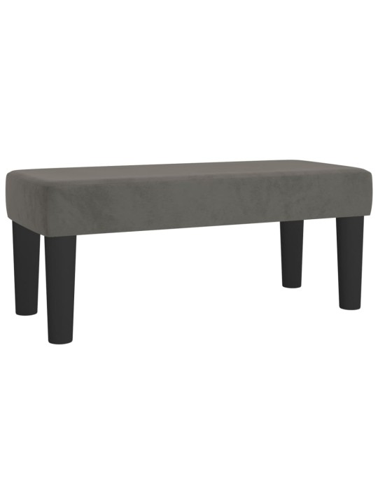 Box spring postel s matrací tmavě šedá 90x200 cm samet