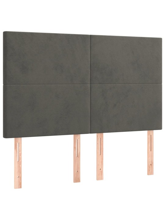 Box spring postel s matrací tmavě šedá 140x200 cm samet