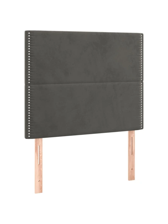 Box spring postel s matrací tmavě šedá 90x200 cm samet