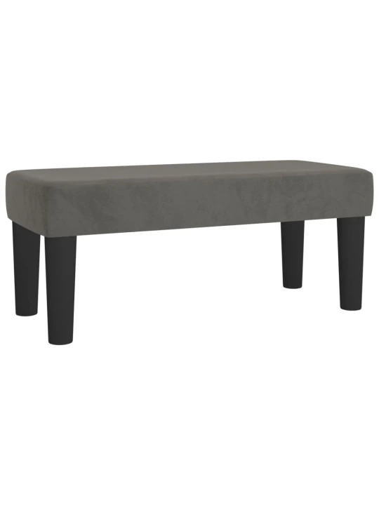 Box spring postel s matrací tmavě šedá 90x200 cm samet