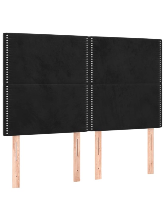 Box spring postel s matrací černá 140x200 cm samet