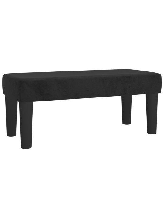Box spring postel s matrací černá 100x200 cm samet