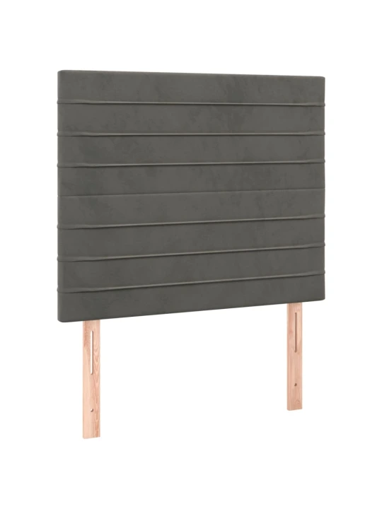 Box spring postel s matrací tmavě šedá 120 x 200 cm samet