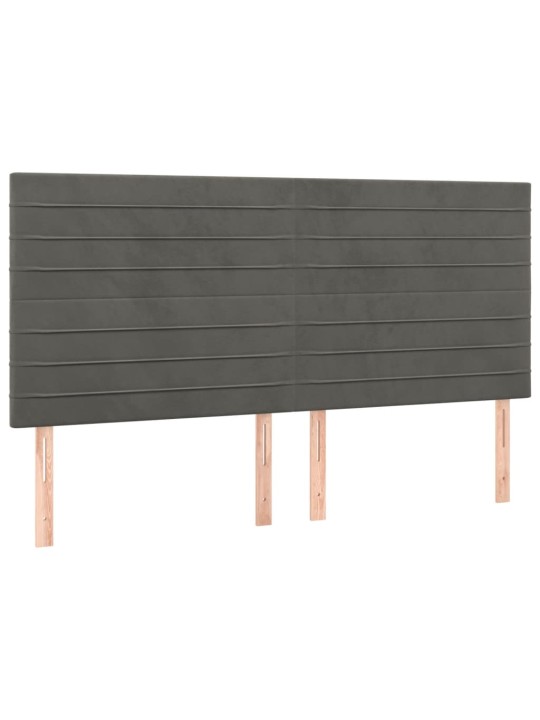 Box spring postel s matrací tmavě šedá 160x200 cm samet