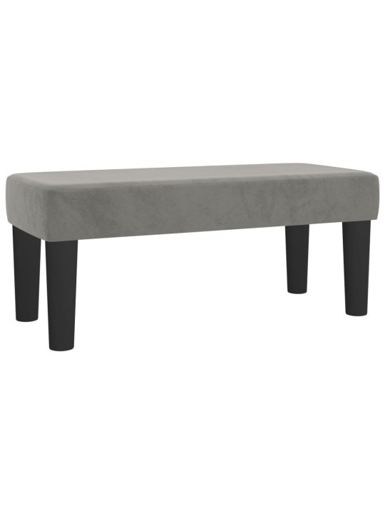 Box spring postel s matrací světle šedá 90x200 cm samet