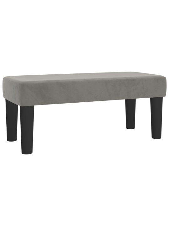 Box spring postel s matrací světle šedá 90x190 cm samet