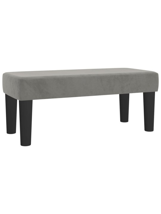 Box spring postel s matrací světle šedá 90x200 cm samet