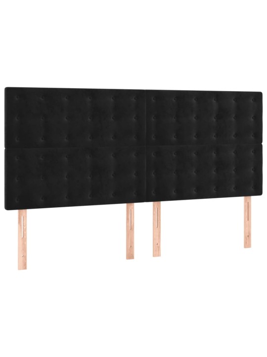 Box spring postel s matrací černá 180x200 cm samet