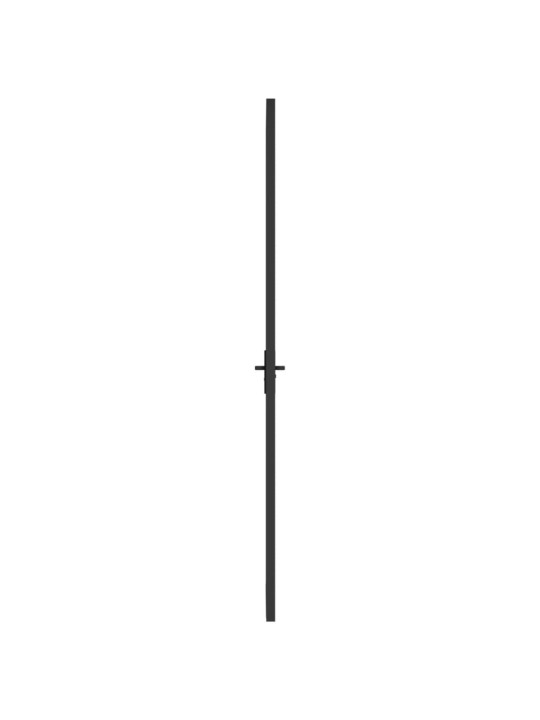 Interiérové dveře 93 x 201,5 cm černé ESG sklo a hliník