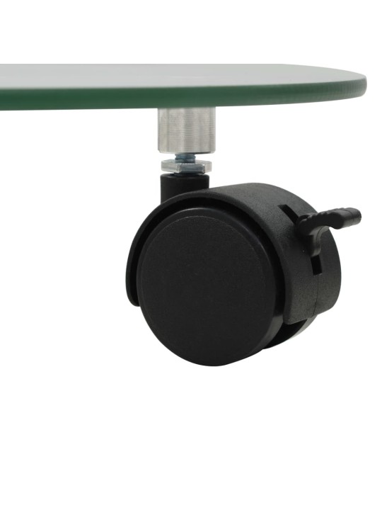 Vozíky na rostliny 4 ks 28 cm tvrzené sklo kulaté