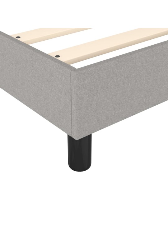 Box spring postel s matrací světle šedá 90x190 cm textil