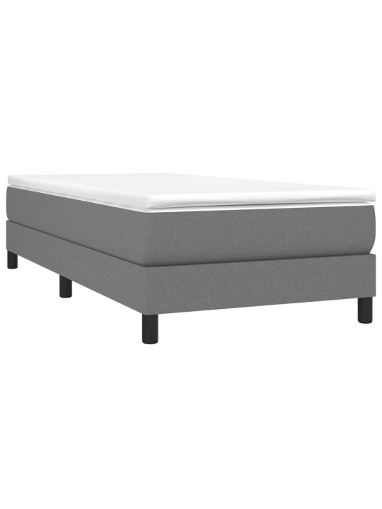Box spring postel s matrací tmavě šedá 90x190 cm textil